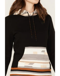 RANK 45 Women's Logo Southwestern Contrast Hoodie -Aratt Clothing Shop 2000374960 001 P3