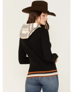 RANK 45 Women's Logo Southwestern Contrast Hoodie -Aratt Clothing Shop 2000374960 001 P4