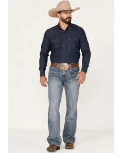 Rock & Roll Denim Men's Relaxed Fit Ladder Stitch Bootcut Jeans -Aratt Clothing Shop 2000375482 414 P3