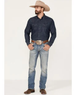 Rock & Roll Denim Men's Slim Fit Straight Rope Stitch Pocket Bootcut Jeans -Aratt Clothing Shop 2000375484 412 P3