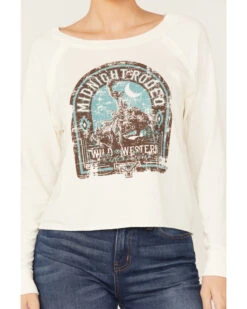 Rock & Roll Denim Women's Midnight Rodeo Graphic Sweatshirt -Aratt Clothing Shop 2000375609 103 P3