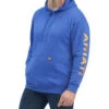 Ariat Men's Rebar Logo Sleeve Graphic Hooded Work Sweatshirt - Big & Tall -Aratt Clothing Shop 2000375903 400 P1