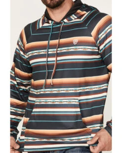 Rock & Roll Denim Men's Southwestern Stripe Print Hooded Sweatshirt -Aratt Clothing Shop 2000376208 001 P3