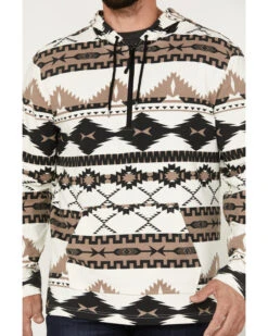 Powder River Outfitters Men's 1/4 Zip Southwestern Print Hooded Sweatshirt -Aratt Clothing Shop 2000376230 101 P3