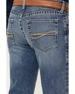 Ariat Men's M5 Fargo Bauer Medium Wash Low Rise Straight Leg Stretch Denim Jeans -Aratt Clothing Shop 2000377340 400 P4