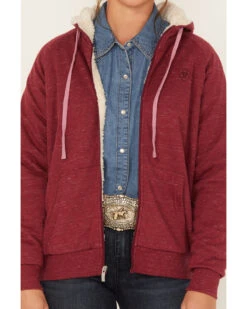 Ariat Women's R.E.A.L Sherpa Full Zip Sweatshirt Hoodie -Aratt Clothing Shop 2000377718 640 P3