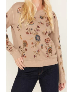 Driftwood Women's Embroidered Teddy Sweatshirt -Aratt Clothing Shop 2000378937 251 P3
