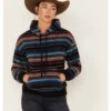 RANK 45 Women's Serape Stripe Plush Fleece Hoodie -Aratt Clothing Shop 2000380744 001 P1