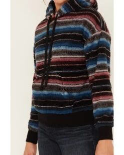 RANK 45 Women's Serape Stripe Plush Fleece Hoodie -Aratt Clothing Shop 2000380744 001 P3