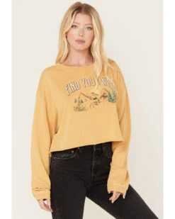 Cleo + Wolf Women's Find Your Wild Graphic Cropped Sweatshirt -Aratt Clothing Shop 2000380775 103 P3