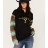 Changes Women's Serape Striped Yellowstone Hoodie -Aratt Clothing Shop 2000382609 442 P1