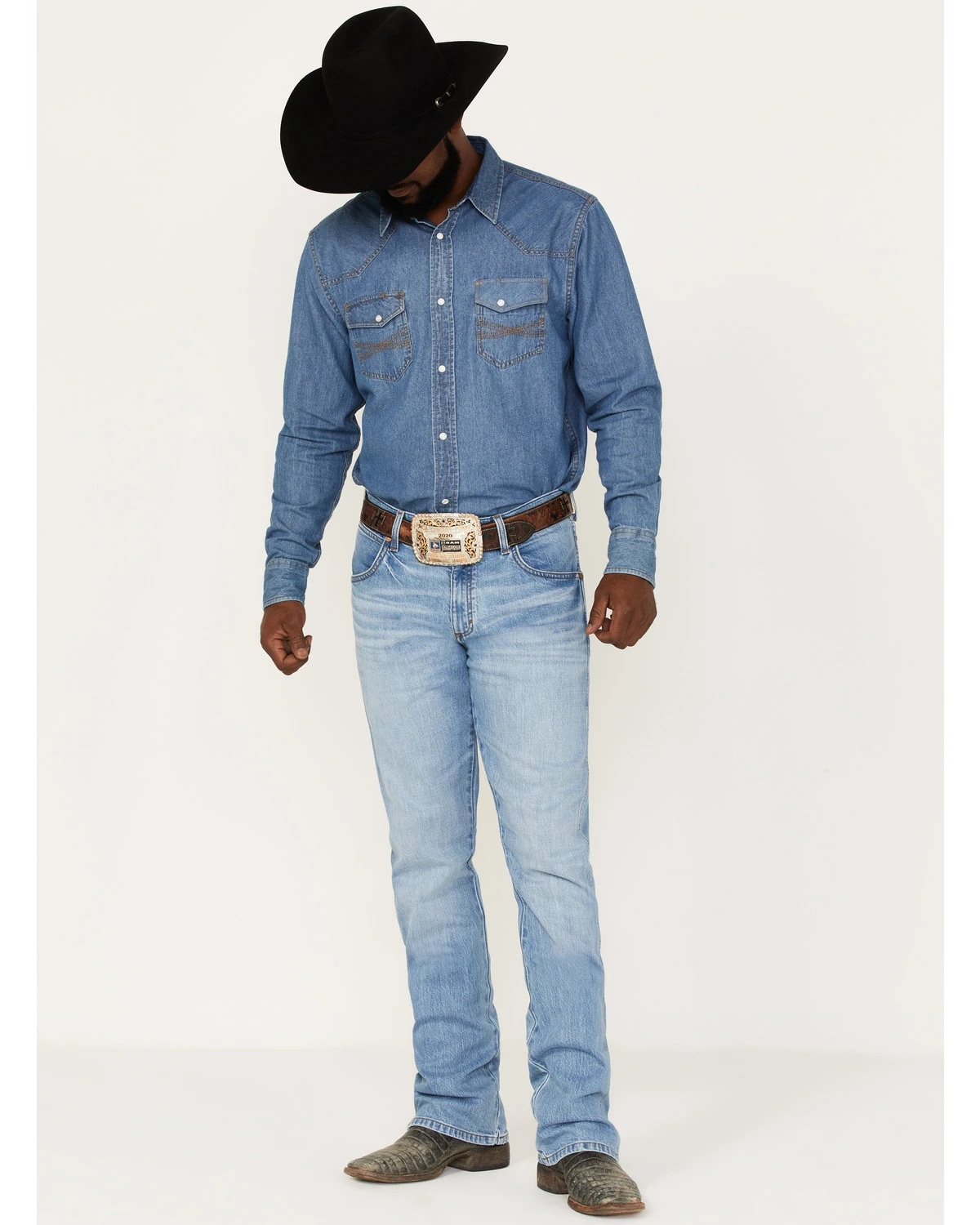 Wrangler Retro Men's Codigo Light Wash Slim Bootcut Stretch Denim Jeans - Long 3 Wrangler Retro Men's Codigo Light Wash Slim Bootcut Stretch Denim Jeans - Long