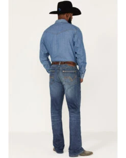 Rock 47 By Wrangler Men's Marina Del Ray Medium / Dark Wash Slim Bootcut Stretch Denim Jeans -Aratt Clothing Shop 2000384276 400 P3