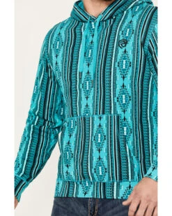 Rock & Roll Denim Men's Southwestern Print Hooded Sweatshirt -Aratt Clothing Shop 2000385203 440 P3