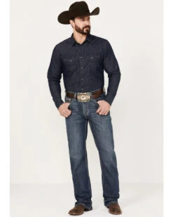 Rock & Roll Denim Men's Double Barrel Medium Vintage Wash Relaxed Bootcut Reflex Denim Jeans -Aratt Clothing Shop 2000386194 414 P3