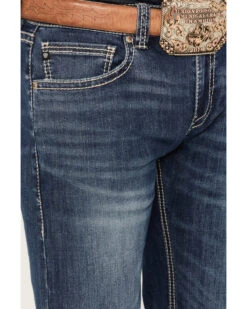 Rock & Roll Denim Men's Medium Wash Straight Reflex Denim Jeans 9 Rock & Roll Denim Men's Medium Wash Straight Reflex Denim Jeans -Aratt Clothing Shop 2000386196 414 P4