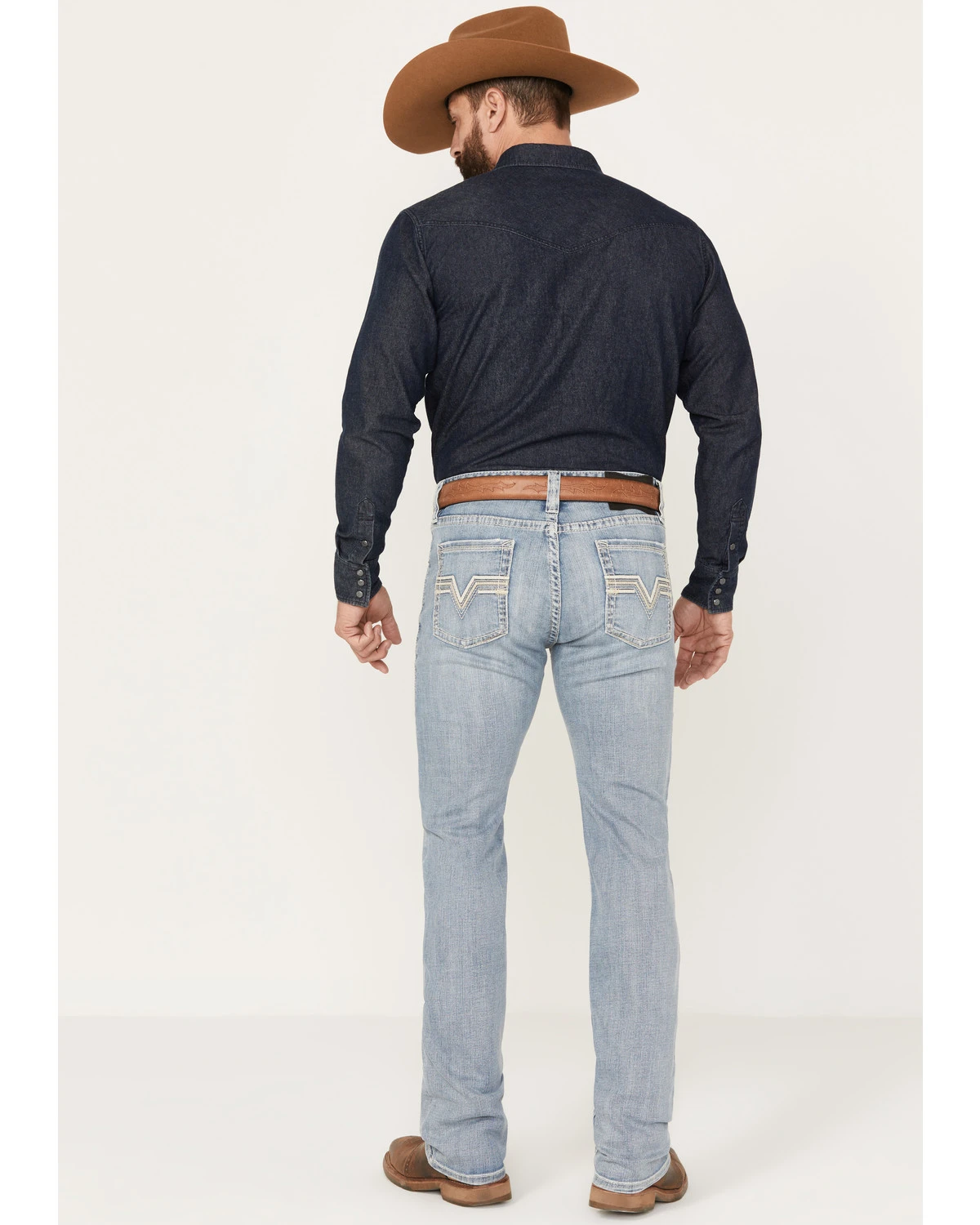 Rock & Roll Denim Men's Revolver Light Vintage Wash Slim Straight Reflex Denim Jeans 3 Rock & Roll Denim Men's Revolver Light Vintage Wash Slim Straight Reflex Denim Jeans