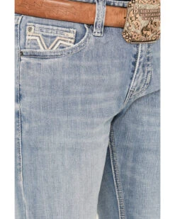 Rock & Roll Denim Men's Revolver Light Vintage Wash Slim Straight Reflex Denim Jeans 9 Rock & Roll Denim Men's Revolver Light Vintage Wash Slim Straight Reflex Denim Jeans -Aratt Clothing Shop 2000386200 412 P4