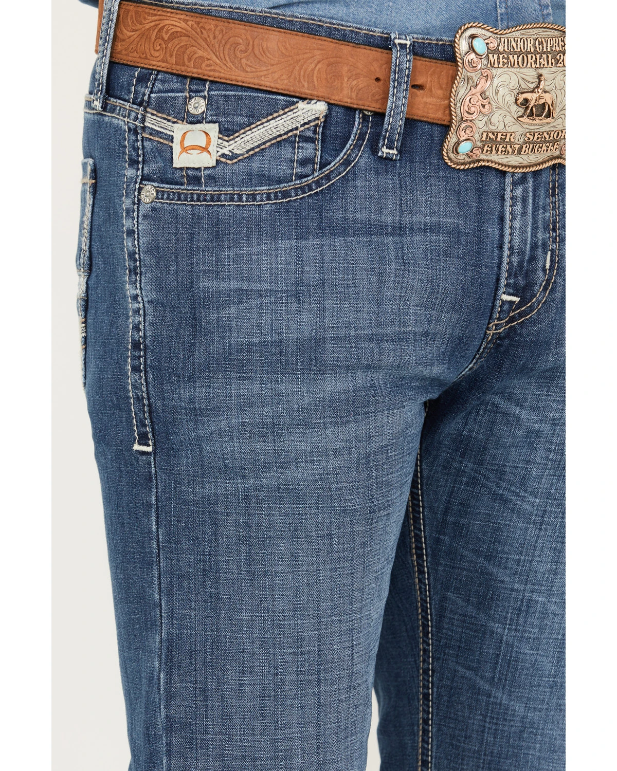 Cinch Men's Ian Medium Stonewash Slim Boot Performance Stretch Denim Jeans 4 Cinch Men's Ian Medium Stonewash Slim Boot Performance Stretch Denim Jeans - Image 2