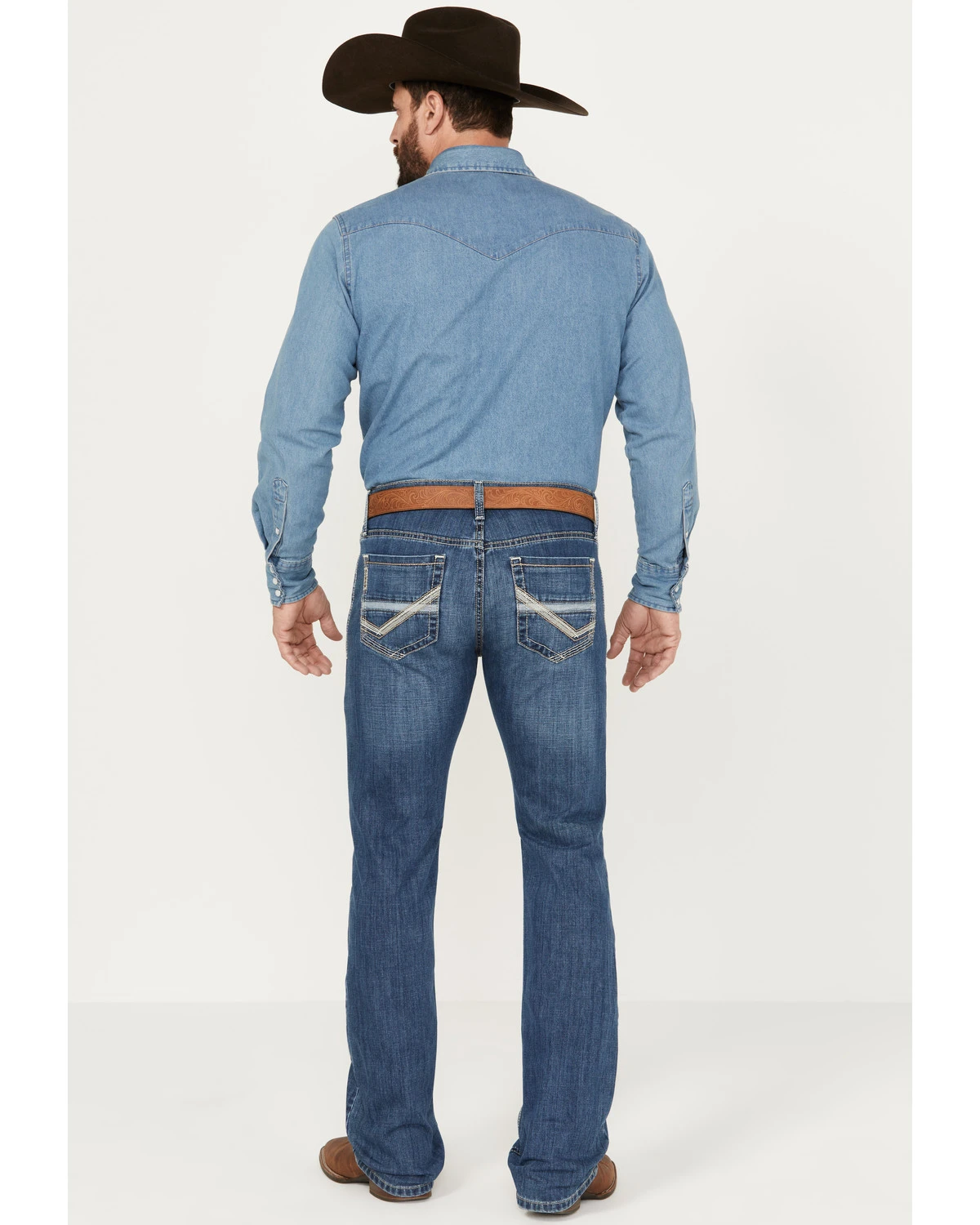 Cinch Men's Ian Medium Stonewash Slim Boot Performance Stretch Denim Jeans 5 Cinch Men's Ian Medium Stonewash Slim Boot Performance Stretch Denim Jeans - Image 3