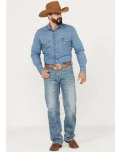 Rock & Roll Denim Men's Double Barrel Light Vintage Wash Relaxed Straight Stretch Jeans 8 Rock & Roll Denim Men's Double Barrel Light Vintage Wash Relaxed Straight Stretch Jeans -Aratt Clothing Shop 2000387623 412 P3