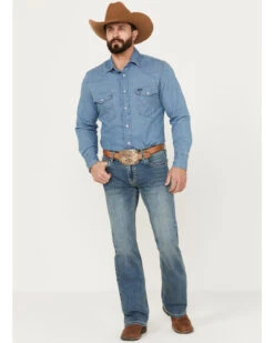 Rock & Roll Denim Men's Pistol Medium Vintage Wash Bootcut Stretch Denim Jeans -Aratt Clothing Shop 2000387624 414 P3