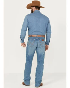 Wrangler Retro Men's Buffalo Pass Light Wash Slim Straight Stretch Jeans -Aratt Clothing Shop 2000394537 412 P3