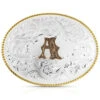 Montana Silversmiths Classic Western Oval Two-Tone Initial Belt Buckle - A -Aratt Clothing Shop 2000396042 040 P1